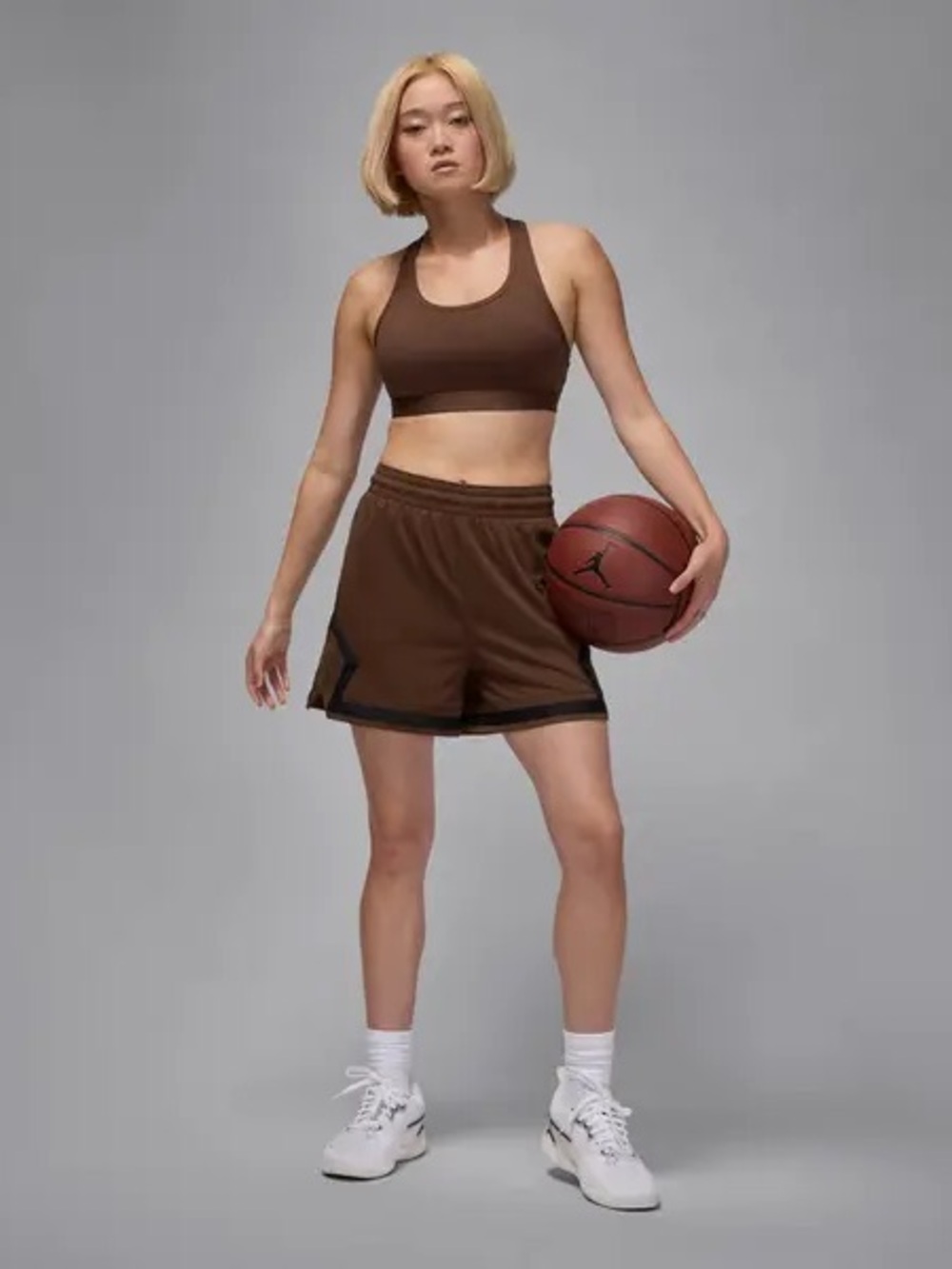 Nike Jordan Sport Women XS Small 4" Diamond Shorts Brown Dri Fit Jumpman NWT $59